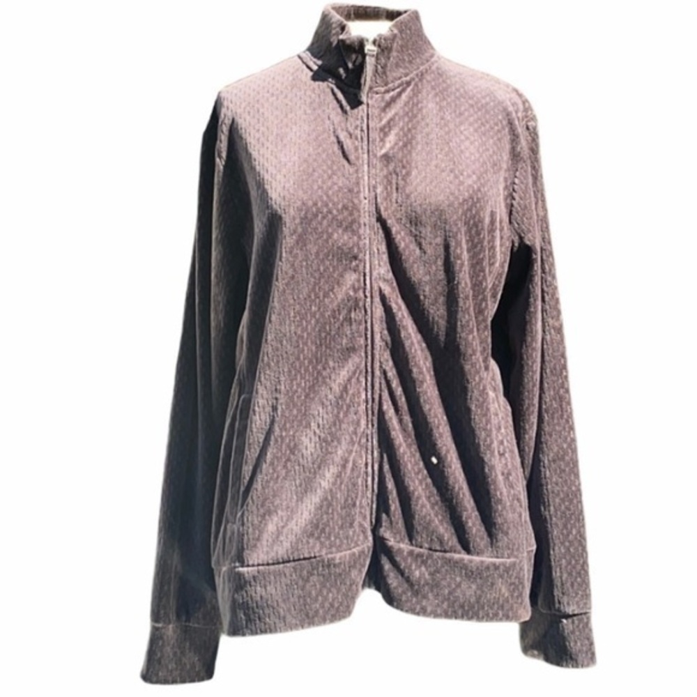 Croft and Barrow zip up jacket black Petite XL